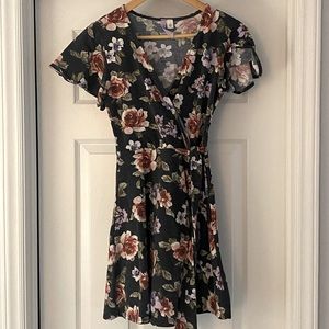Short v cut floral dress